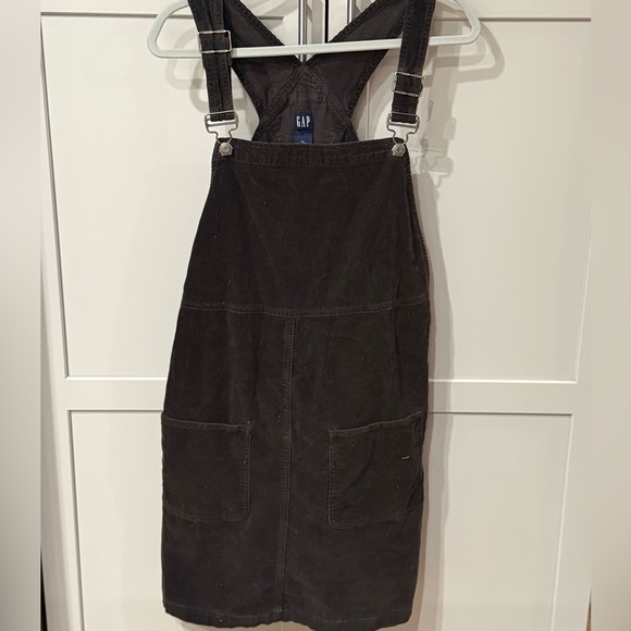 GAP Dark Gray Corduroy Overall Dress| Size XL - Picture 1 of 5